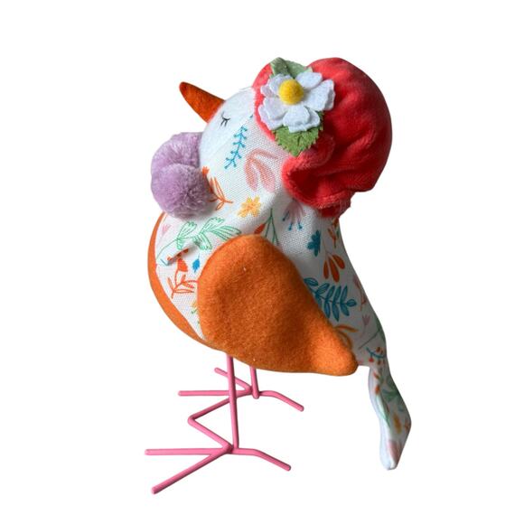 2023 Way to Celebrate Mr & Mrs Spring Easter FABRIC BIRDS Tabletop 7” Decor - Picture 4 of 12